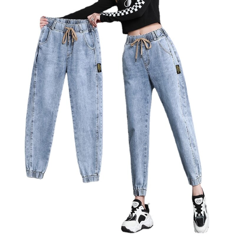 2022 Harem Pants Vintage High Waist Jeans Woman